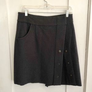 Anthropologie Sparrow Dark Green Wool Skirt